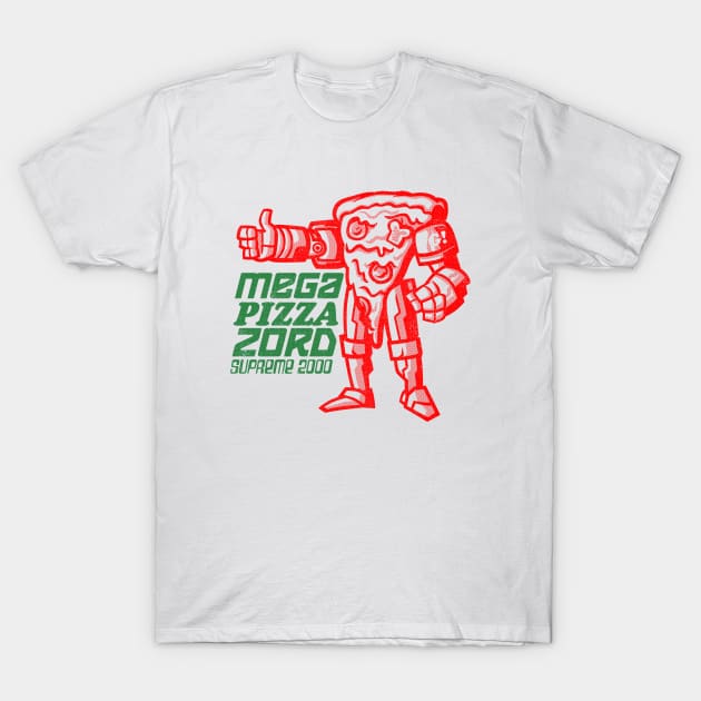MEGA PIZZA ZORD SUPREME 2000 T-Shirt by GiMETZCO!